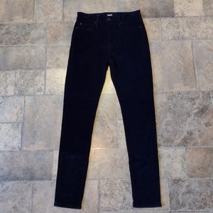 Hudson Barbara high waist skinny velvet jeans size 26